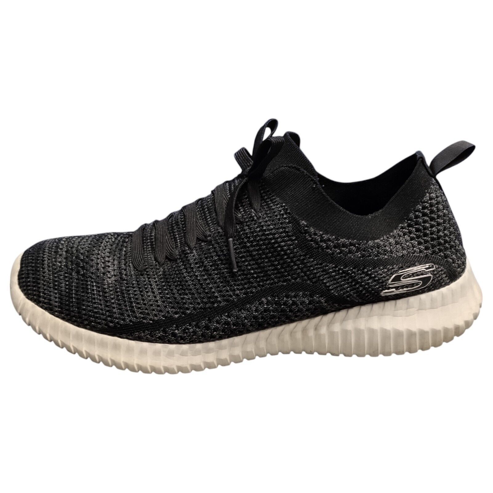 Skechers Elite Flex Running Shoes Mens Size 11 Black Gray Memory Foam La... - $31.70