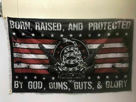 Dont Tread Flag 2Nd Amendment Flags Protected Guns God Guts Flags 3X5 Usa Seller - £15.95 GBP