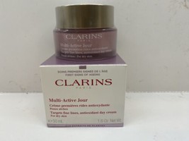 Clarins Multi Active Jour Day Cream For Dry Skin NO SPF 1.6 oz NIB Sealed Jar - $29.69