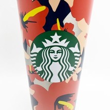 2020 Starbucks Summer Red Hibiscus Tropical Stainless Steel Cold Cup Tum... - £17.30 GBP