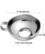 Small Stainless Steel Metal CANNING JAR FUNNEL fit Regular mOuth Mason Jars - $572.50 MXN