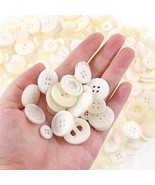 50 Resin Buttons Colorful White Jewelry Making Sewing Supplies Assorted Lot - $85.53 MXN