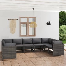  Garden Lounge Set Gray and Charcoal - $12,966.92 MXN