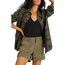 MSRP $149 Sanctuary Dusty Jacket in Stretch Twill Safari Camo Green Size... - $52.47
