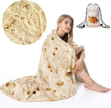 Admitrack Burritos Round Wrap Blanket, Tortilla Throw Blanket, Funny Realistic - £30.44 GBP