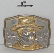 1985 JOHN WAYNE The Man of the Golden West Belt Buckle by Endre Szabo RA... - $49.45
