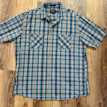 Pendleton Santain Men&#39;s Plaid Short sleeved Button Down Shirt Size XL EUC - $29.70