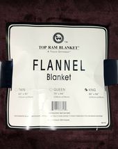 New Ultra Soft Flannel Plush King Size Velvet Cozy Blanket Burgundy Color 86X94” - £17.50 GBP