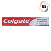 6x Packs Colgate Baking Soda & Peroxide Whitening Brisk Mint Toothpaste | 2.5oz - £14.41 GBP