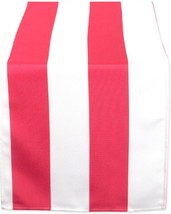 1 Fabric Outdoor Zippered Table Runner (14&quot;x72&quot;) RED &amp; WHITE COLORES STR... - £14.15 GBP