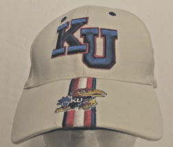 Kansas Jayhawks NCAA Team Logo T.E.I. White Big 12 Stitched Hat Cap Tag - £15.85 GBP