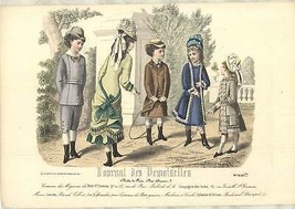 LAURE NOEL Journal des Demoiselles VI 7.5&quot; x 11&quot; Lithograph 1861 Renaiss... - $405.86 MXN