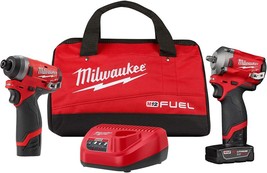 Milwaukee (MLW259922) M12 FUEL 2PC 3/8IN & 1/4IN Hex Stubby Auto Kit - $486.99