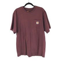 Carhartt Mens Loose Fit Heavyweight Short-Sleeve Pocket T-Shirt Red M - £10.06 GBP