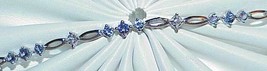 14K 2.00ct Tanzanite Diamond Link Bracelet White Gold 7&quot; New w/Tag Retail $2450. - £1,088.27 GBP