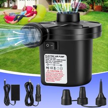 Electric Air Pump for Inflatables, Air Mattress Pump with 3 Nozzles, 5kPa - £15.31 GBP