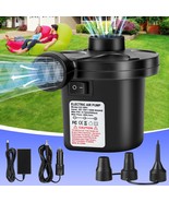 Electric Air Pump for Inflatables, Air Mattress Pump with 3 Nozzles, 5kPa - $19.79