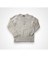 Jones New York Signature Henley Gray Sweater Medium  - $21.00