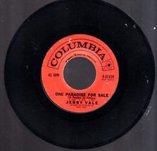 Columbia 45 rpm records - Jerry Vale: One Paradise For Sale&amp; Ah! Camminare - $3.00