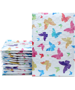 Bubble Mailers 4X8 Inch Colorful Butterfly 50 Pack Poly Padded Envelopes... - $28.65 CAD