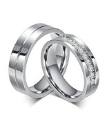 925 Sterlingsilber Kubischer Zirkon Paar Ring Verlobung Hochzeit Für Lie... - $62.27