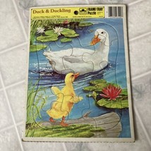 Duck &amp; Duckling  Golden Frame Tray Puzzle 12 Pc Western Publishing Vinta... - $16.82