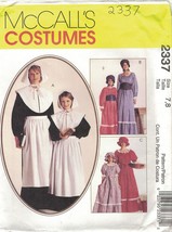 McCall&#39;s 2337 Prairie, Colonial, Pilgrim Dress Costume Pattern Choose Size Uncut - £8.21 GBP
