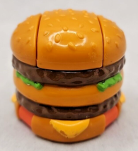 Vtg 1990 McDonald&#39;s Transforming Dino Big Mac Burger Happy Meal Toy U193 - £11.98 GBP