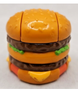 Vtg 1990 McDonald&#39;s Transforming Dino Big Mac Burger Happy Meal Toy U193 - £11.76 GBP