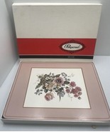 Pimpernel Set 6 Floral Spray Mist Cork Backed Placemats 12” X 9” Made En... - $32.71