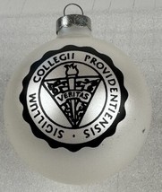 Ornament Christmas Providence College White Silver Black Logo Cap 8.5&quot; Cir - £4.64 GBP