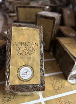 100% Raw African Black Soap 7oz Bar |  Handmade Natural Pure African Soap from G - £12.84 GBP