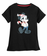NWT Disney Store S/S Mickey Mouse Sequined Holiday Tee for Women Sz Medium - $28.70