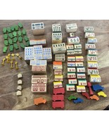 87pc Vintage PLAYSKOOL VILLAGE Wood Building Blocks And Vehicles - $559.68 MXN