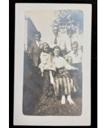 Antique Vintage Photo Photograph Post Card of Happy Family - £4.73 GBP