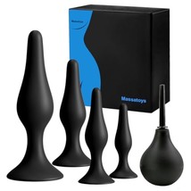 Anal Plug Adult Sex Toys, 5Pcs Anal Plug Silicone Trainer Adult Toys Butt Plug S - £18.86 GBP
