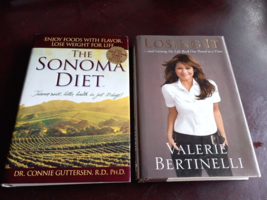 The New Sonoma Diet &amp; Losing It Valerie Bertinelli HCDJs 2 Diet Books - £13.16 GBP