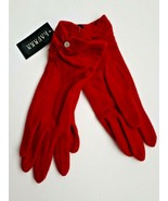Ralph Lauren Women&#39;s Slim Wool Cashmere Blend Gloves Red ( S ) - £57.62 GBP