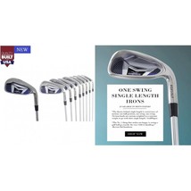 AGXGOLF MEN&#39;S ONE SWING SAME LENGTH IRONS SET 4, 5, 6, 7, 8 &amp; 9 + PITCHI... - £143.51 GBP