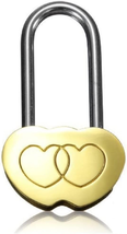 Yiasangly 3.5&quot; 50mm Wish Lock, Double Heart Everlasting Love Padlock for Lovers - £6.72 GBP