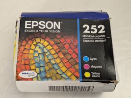 Epson 252 DURABrite Ultra Ink Standard Cartridge T252520 Cyan Magenta Ye... - $19.50