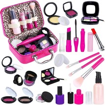 Pretend Makeup Kit For Girls, Kids Pretend Play Makeup Set - With Cosmetic Bag F - £33.80 GBP