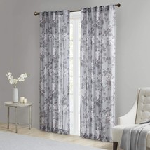 Madison Park Simone Floral Design Sheer Single Window Curtain Voile, Mp4... - $38.99