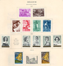 BELGIUM 1962-63 Very Fine Mint &amp; Used Stamps Hinged on List: 2 Sides - £2.45 GBP