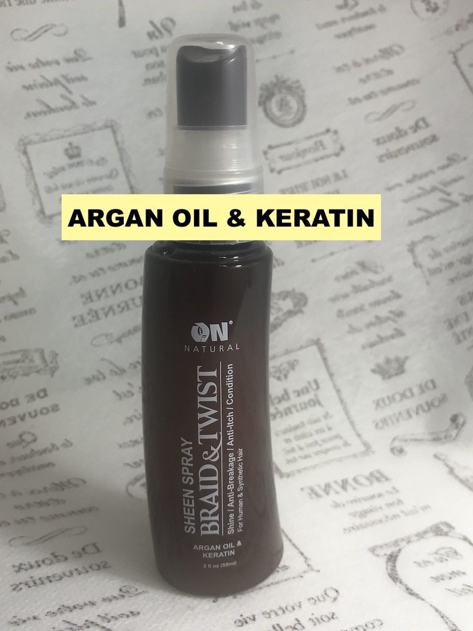ON NATURAL SHEEN SPRAY BRAID &amp; TWIST ARGAN OIL &amp; KERATIN 2 OZ CONDITIONER - $3.55