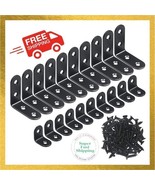 YAMASO 20PCS L Bracket Set - Small Black Corner Brackets with Screws for... - $6.92