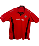 Steak N Shake Polo Shirt Adult XL Red Employee Uniform Workwear Logo Casual - $15.73