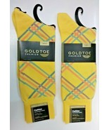 ( 2 PAIRS ) Gold Toe Men&#39;s Fashion Mercerized Cotton Dress Socks NWT - $16.82