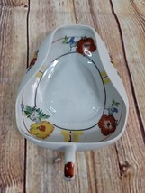 Vintage Hand Painted Nappy/Trinket Dish Candle Holder Tri Cornered Made In Japan - £9.17 GBP