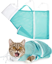 Cats Grooming Bag Mesh Cat Grooming Bathing Bag Cat Washing Bath Bag Res... - £10.48 GBP